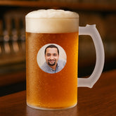 Customized Photo Print Glass Beer Mug