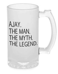 Personalized Beer Mug Glass THE MAN