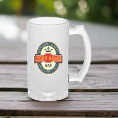 Personalized Frosted Glass Beer Mug 473 ml