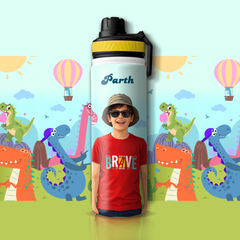 Personalized Dinosaur Kids Stainless Steel Water Bottle