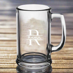 Personalized Engraved Glass Beer Mug 473 ml