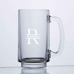Personalized Engraved Glass Beer Mug 473 ml