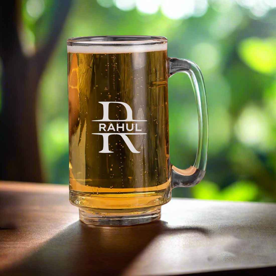 Personalized Engraved Glass Beer Mug 473 ml
