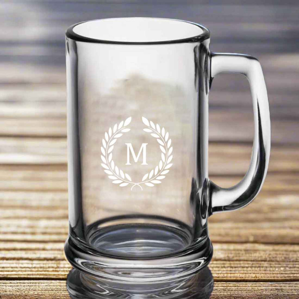 Personalized Engraved Glass Beer Mug 473 ml