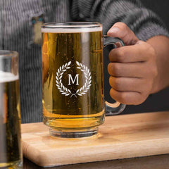 Personalized Engraved Glass Beer Mug 473 ml