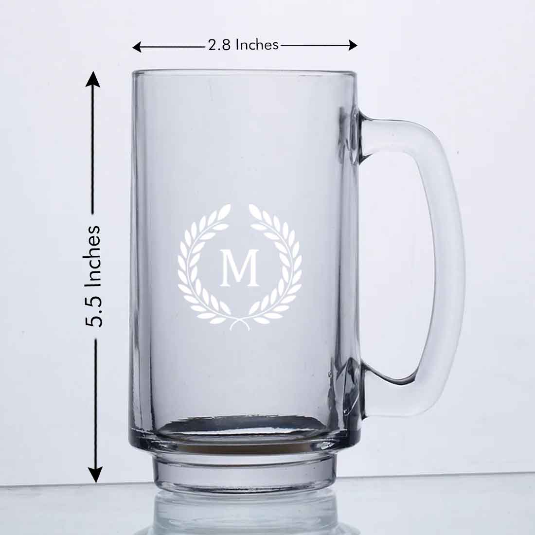 Personalized Engraved Glass Beer Mug 473 ml
