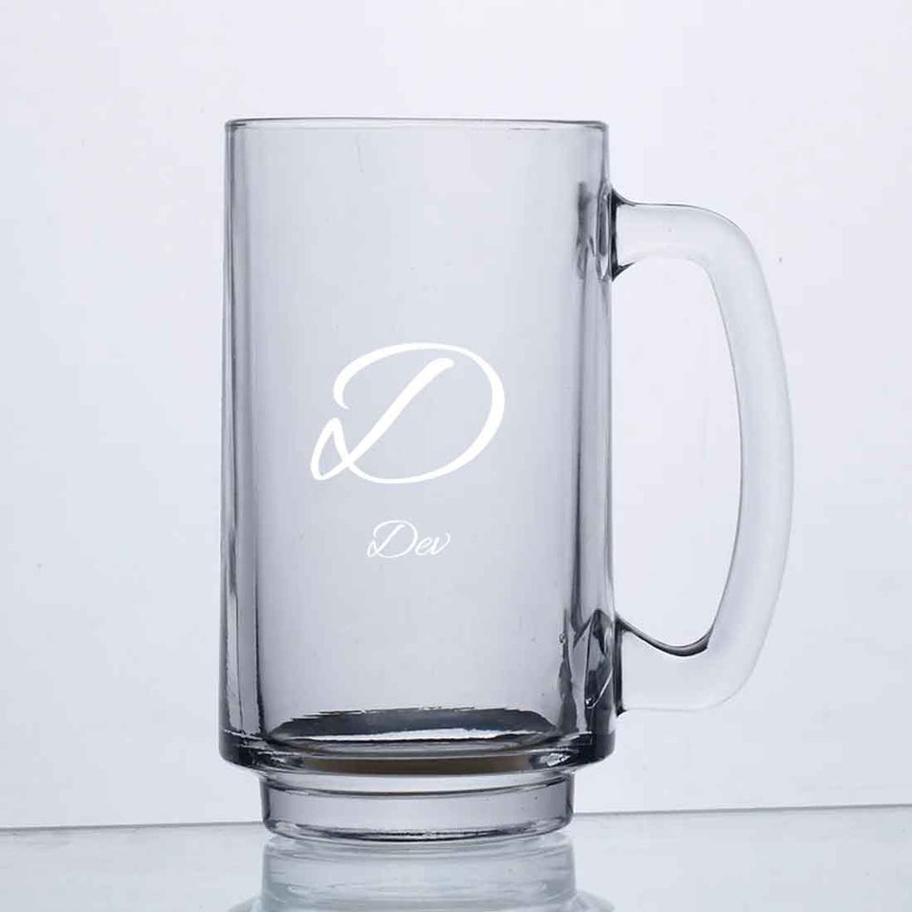 Personalized Engraved Glass Beer Mug 473 ml