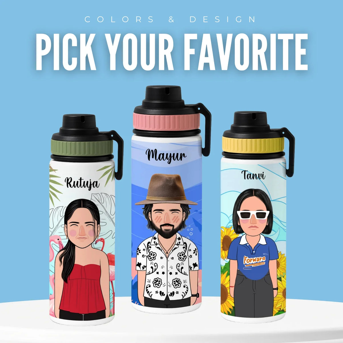 Personalised Stainless Steel Water Bottle