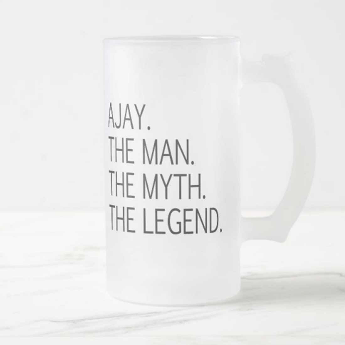 Personalized Beer Mug Glass THE MAN
