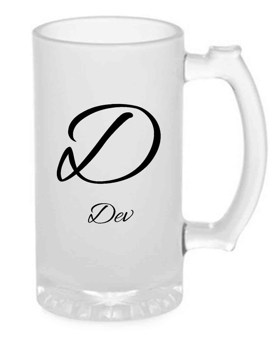 Personalized Frosted Glass Beer Mug 473 ml