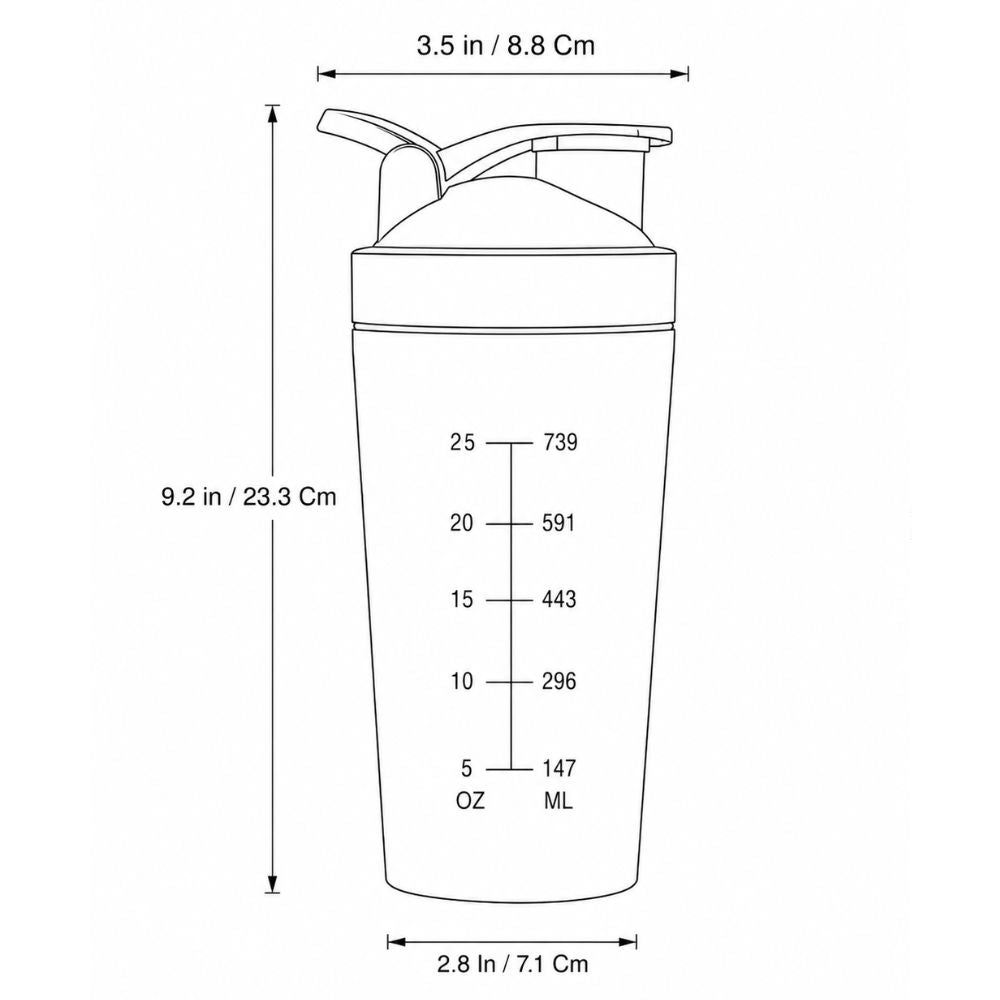 Personalized Stainless Steel Gym Shaker Bottle 800 ml