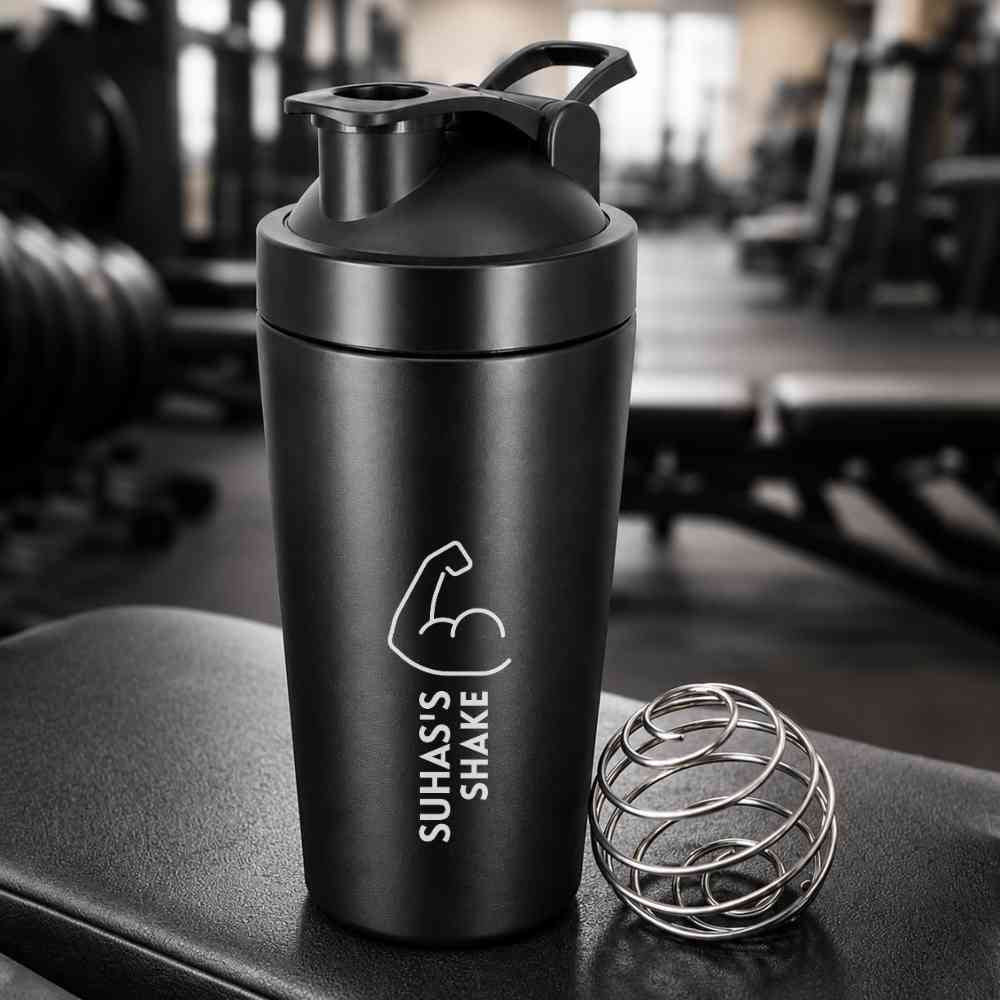 Personalized Engraved Stainless Steel Shaker Bottle 800 ml
